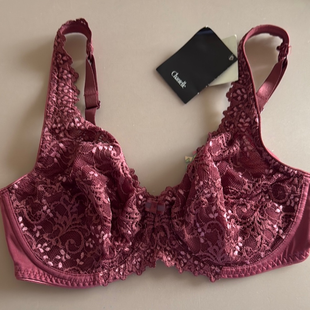 Chantelle Red Lace Full-Coverage Bra